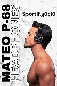 P68 Bluetooth Kablosuz Stereo Kulaklık Wireless, Aux Kablolu ürün fotoğrafı