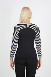 Bolero Siyah Beyaz Çizgili Uzun Kol Bayan Tesettür Içe Giyilen Bolero ürün fotoğrafı