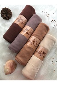 Penye Şal 4'lü Set (ÇİKOLATA - VİZON - KARAMEL - BEJ) ürün fotoğrafı