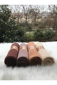 Penye Şal 4'lü Set (ÇİKOLATA - VİZON - KARAMEL - BEJ) ürün fotoğrafı