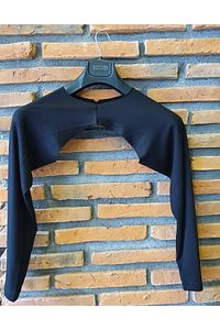 Bolero Düz Siyah Uzun Kol Bolero Kadın Tesettür Içe Giyilen Bolero ürün fotoğrafı