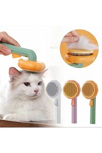 Yeni Nesil Tuşlu Evcil Hayvan Tarağı Otomatik Temizlenen Kedi Köpek Fırçası Tüy Toplayıcı Tarak ürün fotoğrafı