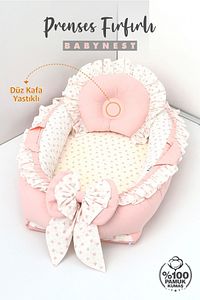 Babynest, Bebek Uyku Yatağı 0-2 Yaş - %100 Pamuk - Prenses ürün fotoğrafı