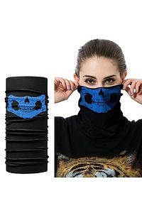 Buff-kuru Kafa Iskelet Maske Motorcu Kar Maskesi-boyunluk-maske-baf-ağızlık-balaklava Mavi ürün fotoğrafı