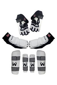 White Face Taekwondo Koruyucu Set & Taekwondo Ayaküstü + Eldiven + Kol Kaval ürün fotoğrafı