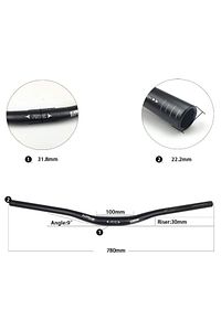 Wake Siyah Bisiklet Alümiyum Gidon 780mm 31,8mm Bisiklet Direksiyon Yedek Parça Aksesuarı ürün fotoğrafı