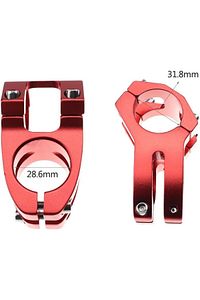 Wake Alüminyum Kırmızı Bisiklet Kısa Gidon Boğazı 40mm Bisiklet Yedek Parça 31,8mm ürün fotoğrafı