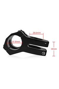 Wake Siyah Bisiklet Kısa Gidon Boğazı 40mm Bisiklet Yedek Parça Aksesuarı ürün fotoğrafı