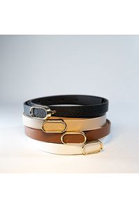 Ithal Oval Gold Tokalı Ince Kemer, Pantolon Kemeri, Gömlek Kemeri, Ceket Kemeri ürün fotoğrafı