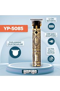 Tr-8585 Profesyonel Kuaförlerin Tercihi Saç Ense Sakal Çizim Lazer Epilasyon Öncesi Tıraş Makinesi ürün fotoğrafı