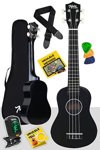 Ukx-233bkt Siyah Concert Ukulele (TUNER ASKI ÇANTA YEDEK TEL METOD PENA) ürün fotoğrafı
