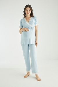 Emzirmeye Uygun Lohusa Ve Hamile Pijama Takımı ürün fotoğrafı