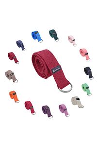 Bordo Yoga Kemeri, Doğal Pamuk 184 Cm,yoga Ve Pilates Için Ideal, Burgundy Cotton Yoga Strap ürün fotoğrafı