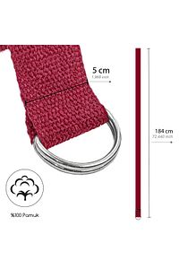 Bordo Yoga Kemeri, Doğal Pamuk 184 Cm,yoga Ve Pilates Için Ideal, Burgundy Cotton Yoga Strap ürün fotoğrafı