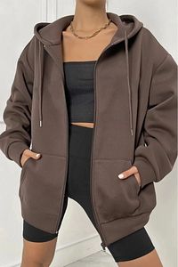 Unisex Kahverengi Oversize Hırka ürün fotoğrafı