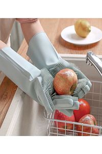 Silikon Bulaşık, Sebze, Meyve Ve Banyo Yıkama Eldiveni ürün fotoğrafı