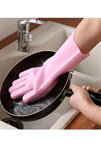 Silikon Bulaşık, Sebze, Meyve Ve Banyo Yıkama Eldiveni ürün fotoğrafı