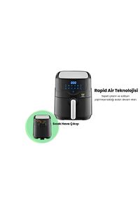 Air Fryer 4.5 Litre Siyah Akıllı Fritöz, ürün fotoğrafı