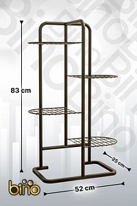 4 Katlı Metal Çiçeklik Dekoratif Lüks Bahçe Mobilyası  Bahçe Balkon Rafı ürün fotoğrafı
