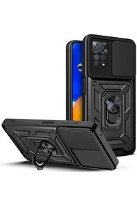 Xiaomi Redmi Note 11 Pro & 12 Pro 4g Uyumlu Kamera Korumalı Lens Zırh Tank Yüzüklü Silikon Kılıf ürün fotoğrafı