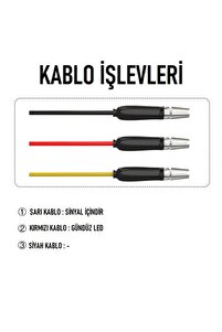 Çift Taraflı Kayan Led Sinyal Lambası Takım ürün fotoğrafı