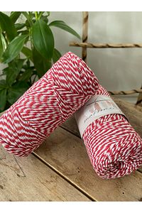 Premium 200 Metre 200 G Kırmızı Beyaz Paket Ip Hediye Paketleme Ipi Marteniçka Ipi Twine Baker ürün fotoğrafı