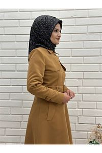 Mevlana Kesim Trençkot, Mevsimlik Astarlı Trençkot Uzun Pardesü 4653 ürün fotoğrafı