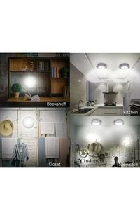 Uzaktan Kumandalı Yapışkanlı Kablosuz Pilli Led 3'lü Spot Lamba ürün fotoğrafı