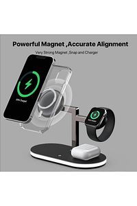 5in1 15w Hızlı Kablosuz Şarj Standı Iphone/watch/Uyumlu Gece Lambalı Wireless Şarz Standı ürün fotoğrafı
