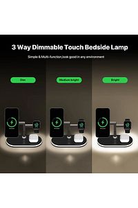 5in1 15w Hızlı Kablosuz Şarj Standı Iphone/watch/Uyumlu Gece Lambalı Wireless Şarz Standı ürün fotoğrafı