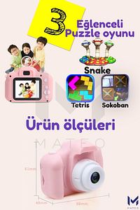Dijital Fotoğraf Makinesi Çocuk Mini 1080p Hd Kamera Selfie Cocuk 40mp Fotoğraf Makine 4xzoom 2023 ürün fotoğrafı