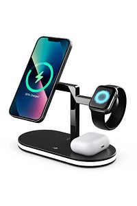 5in1 15w Hızlı Kablosuz Şarj Standı Iphone/watch/Uyumlu Gece Lambalı Wireless Şarz Standı ürün fotoğrafı
