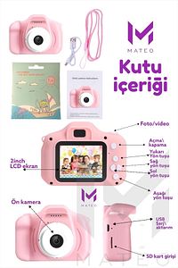 Dijital Fotoğraf Makinesi Çocuk Mini 1080p Hd Kamera Selfie Cocuk 40mp Fotoğraf Makine 4xzoom 2023 ürün fotoğrafı