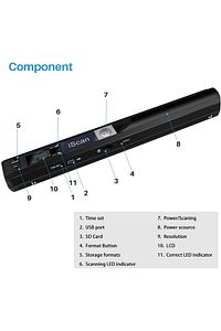 Belge Tarayıcı Taşınabilir Tarayıcı Usb Görüntü Renkli Tarama 900 Dpı A4 Tarama El Tarayıcı ürün fotoğrafı