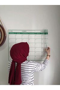 Aylık Planlayıcı Takvim Statik Akıllı Kağıt Yazı Tahtası Duvara Cama Tahtaya Uygulanır 85x56 Cm ürün fotoğrafı