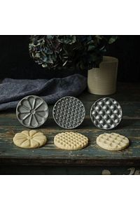 6'lı Döküm Kurabiye Şekillendirici Kalıbı Pankek Mührü Cookıe Stamps Çeyiz Yılbaşı Temalı ürün fotoğrafı