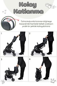 Lotus Katlanabilir Kabin Boy Travel Bebek Arabası ürün fotoğrafı