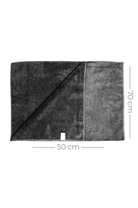 Mikrofiber Kalın Süper Emici Çift Yüzlü Araç Kurulama Ve Cila Bezi 50 X 70 Cm- Gri ürün fotoğrafı