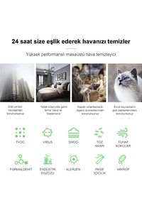 Air Purifier H11 Hepa Filtre Akıllı Hava Temizleyici Beyaz ürün fotoğrafı