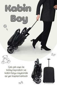 Lotus Katlanabilir Kabin Boy Travel Bebek Arabası ürün fotoğrafı