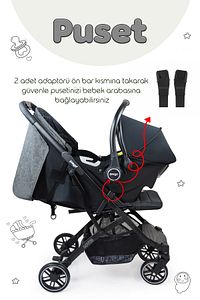 Lotus Katlanabilir Kabin Boy Travel Bebek Arabası ürün fotoğrafı