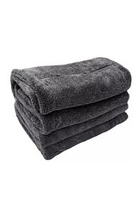 Mikrofiber Kalın Süper Emici Çift Yüzlü Araç Kurulama Ve Cila Bezi 50 X 70 Cm- Gri ürün fotoğrafı