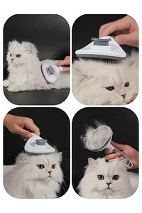 Evcil Hayvan Tüy Tarama Tarağı Otomatik Temizlenen Tuşlu Pet Fırçası Kedi Köpek Tüy Toplayıcı ürün fotoğrafı