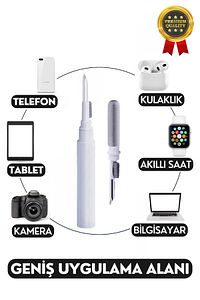 Bluetooth Ve Kablosuz Kulaklık Temizleme Kalemi Aparatı, 3'ü 1 Arada Airpods Temizleme Kalemi Kiti ürün fotoğrafı