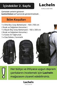 Orijinal Midi Plus Paket Tam Kapsamlı Hazır Deprem Sırt Çantası Afet Ilk Yardım Acil Durum Yaşam Set ürün fotoğrafı