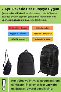 Orijinal Maxi Paket Tam Kapsamlı Hazır Deprem Çantası Afet Için Ilk Yardım Acil Durum Yaşam Seti ürün fotoğrafı