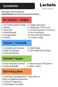 Orijinal Midi Paket Tam Kapsamlı Hazır Deprem Sırt Çantası Afet Ilk Yardım Acil Durum Yaşam Seti ürün fotoğrafı