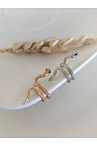 Gümüş Yılan Earcuff ( Kıkırdak Küpe ) ürün fotoğrafı