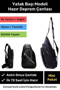 Orijinal Mini Paket Yatak Başı Hazır Deprem Çantası Afet Ilk Yardım Seti Acil Durum Yaşam El Çantası ürün fotoğrafı