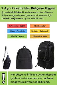 Orijinal Mini Paket Yatak Başı Hazır Deprem Çantası Afet Ilk Yardım Seti Acil Durum Yaşam El Çantası ürün fotoğrafı
